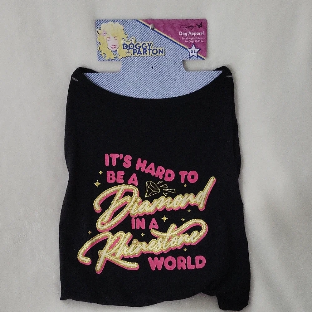 Doggy Parton- Black And Pink Doggy Shirt